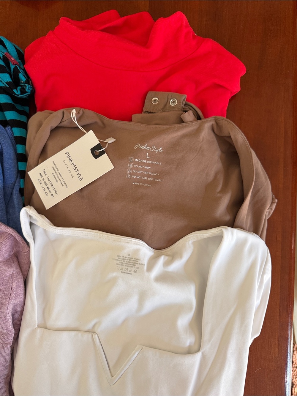 SIX women’s tops/body suits. - Picture 4 of 13
